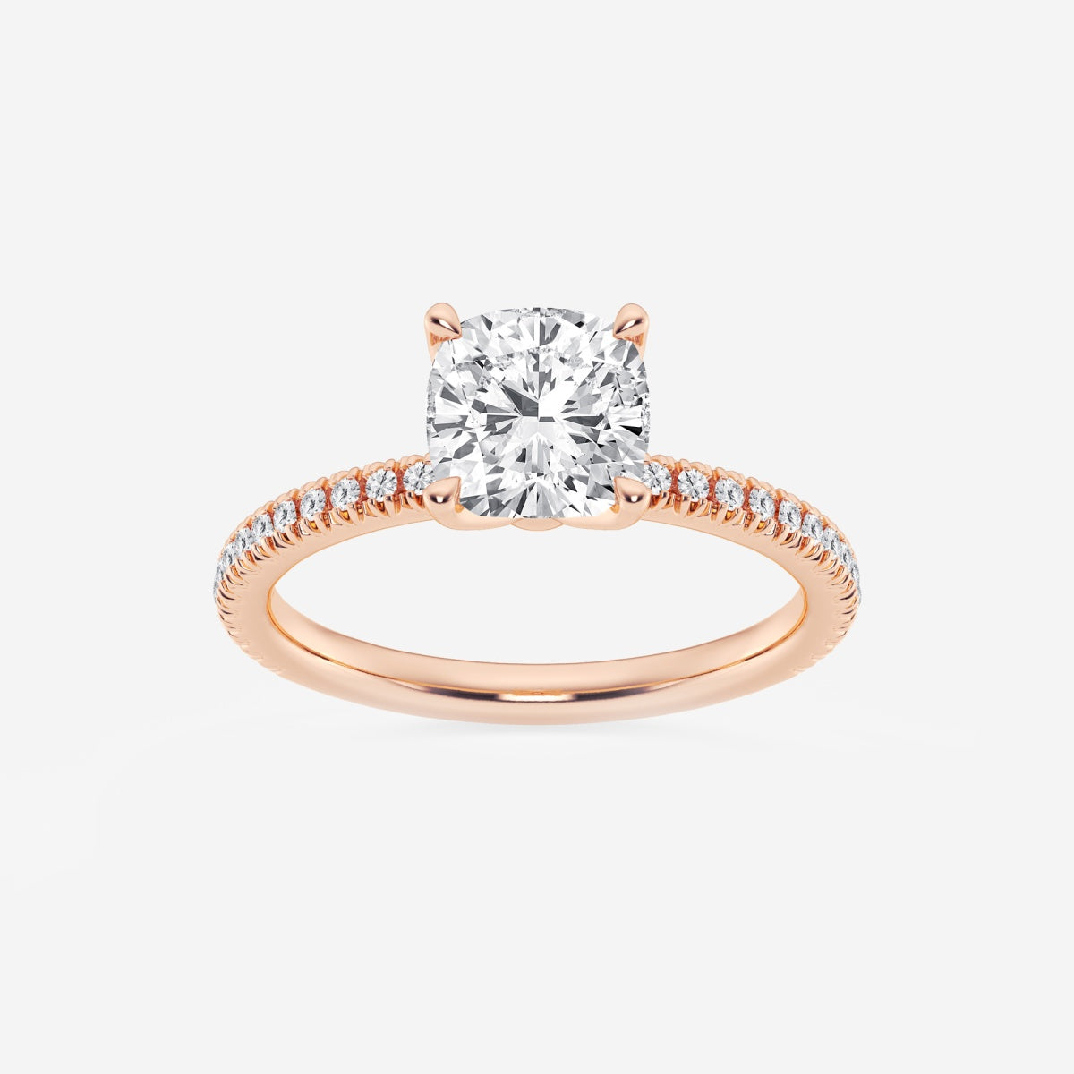 Camila - Scalloped Pave Design Engagement Ring