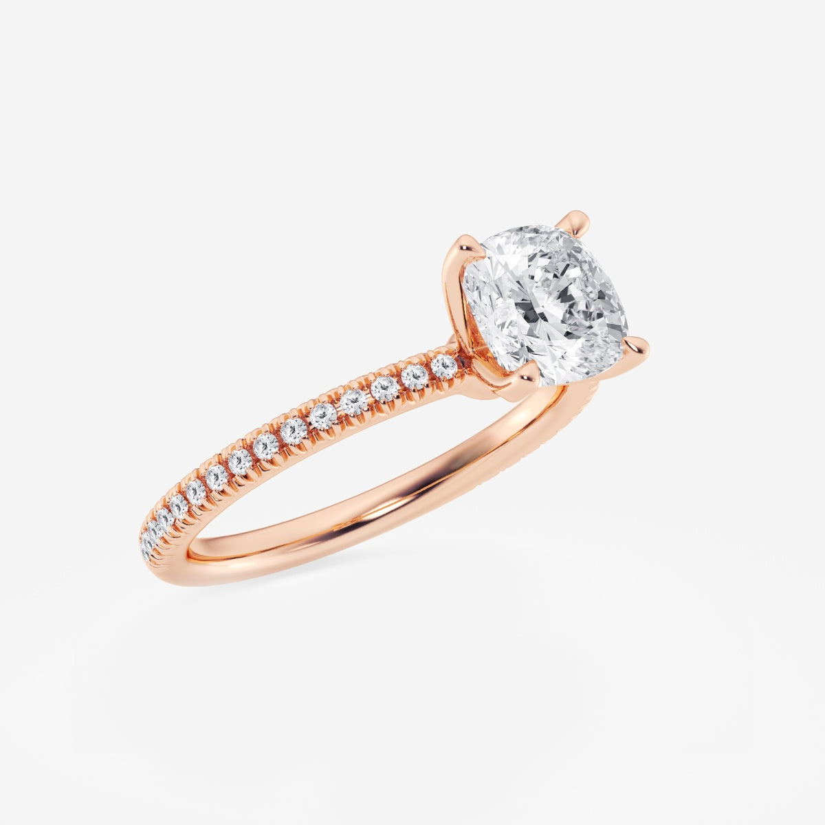 Camila - Scalloped Pave Design Engagement Ring
