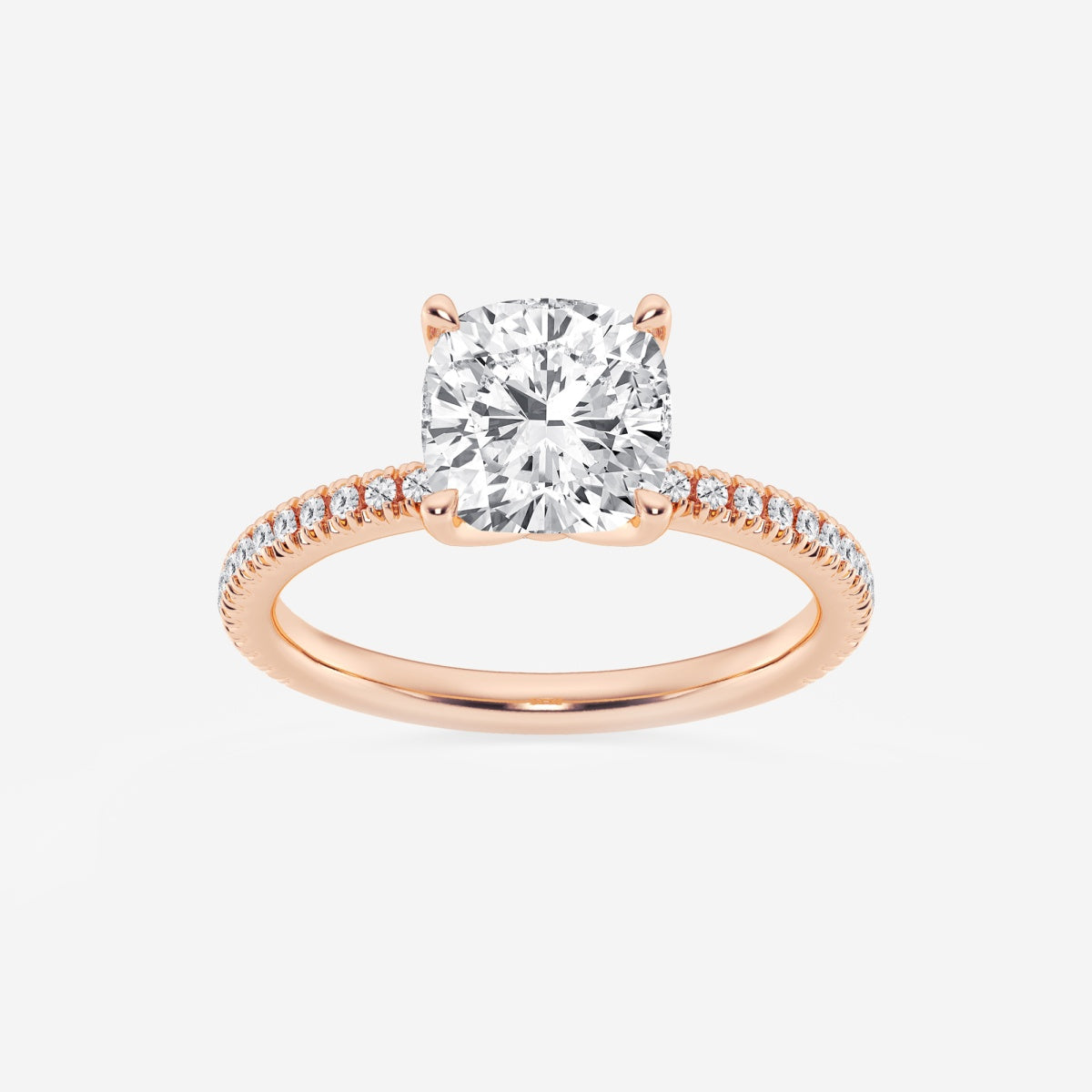 Camila - Scalloped Pave Design Engagement Ring