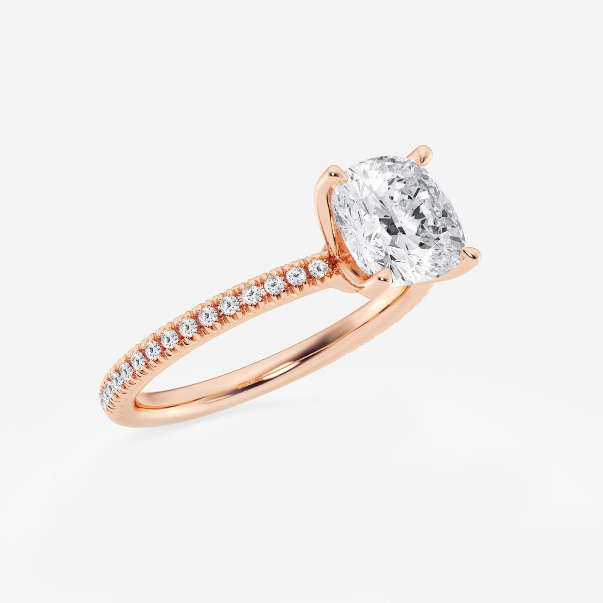 Camila - Scalloped Pave Design Engagement Ring