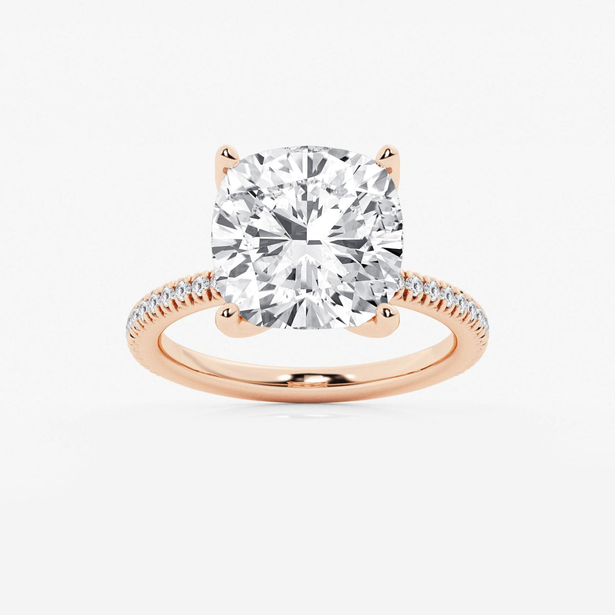Camila - Scalloped Pave Design Engagement Ring