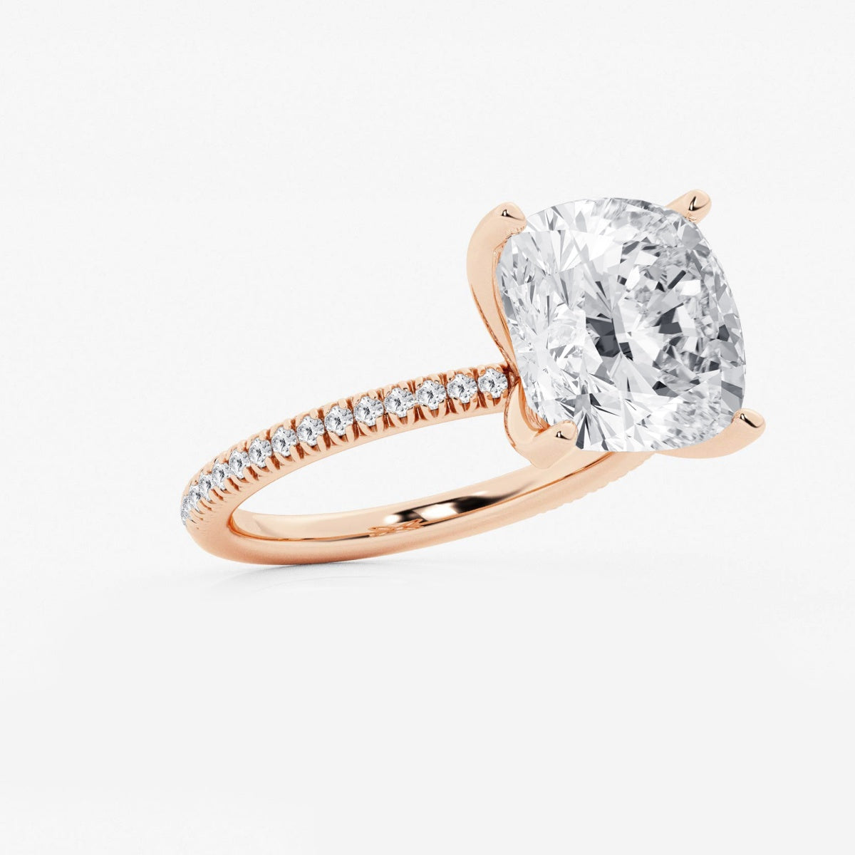 Camila - Scalloped Pave Design Engagement Ring
