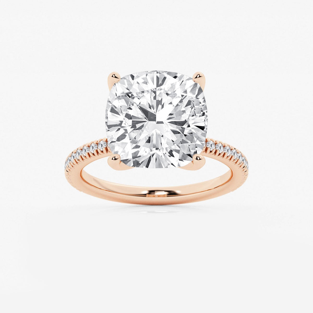 Camila - Scalloped Pave Design Engagement Ring