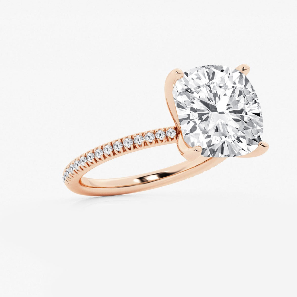 Camila - Scalloped Pave Design Engagement Ring