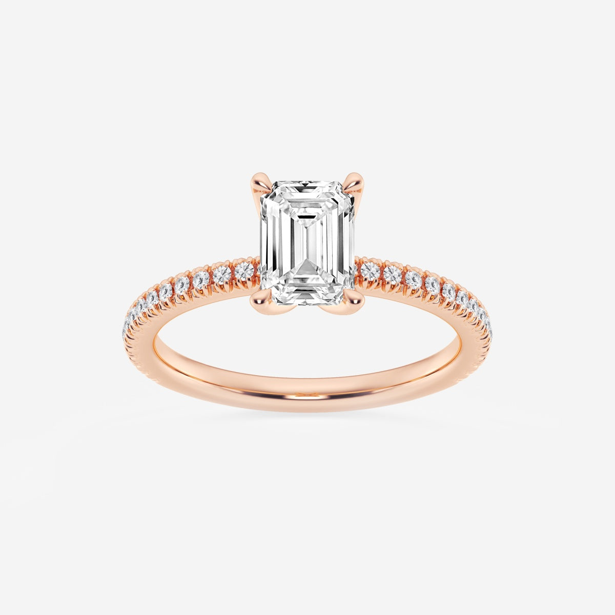 Camila - Scalloped Pave Design Engagement Ring