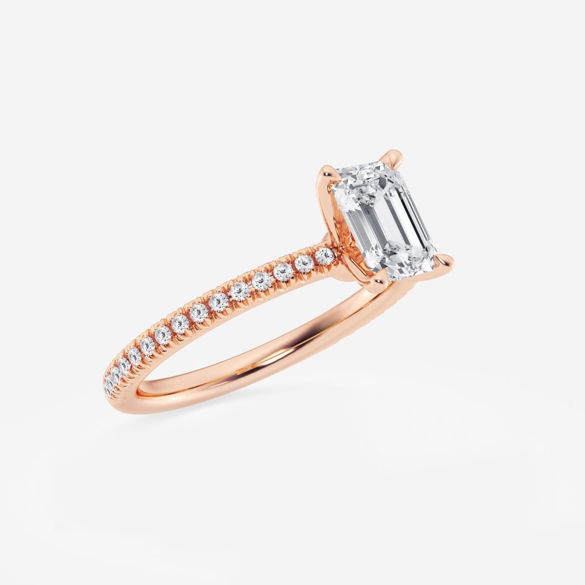 Camila - Scalloped Pave Design Engagement Ring