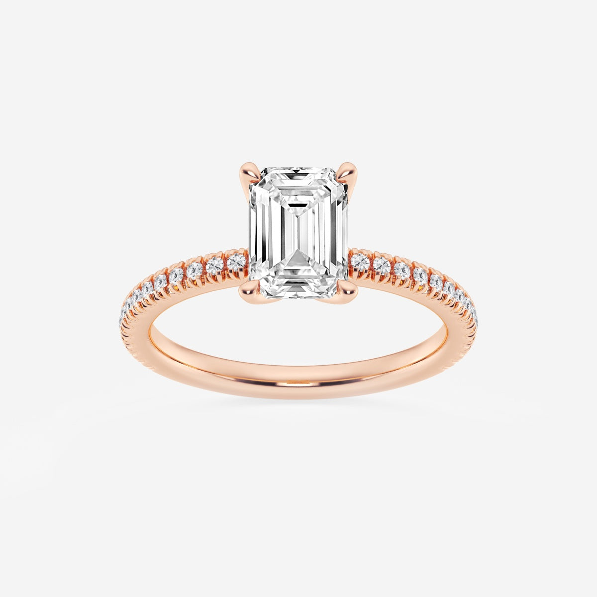 Camila - Scalloped Pave Design Engagement Ring