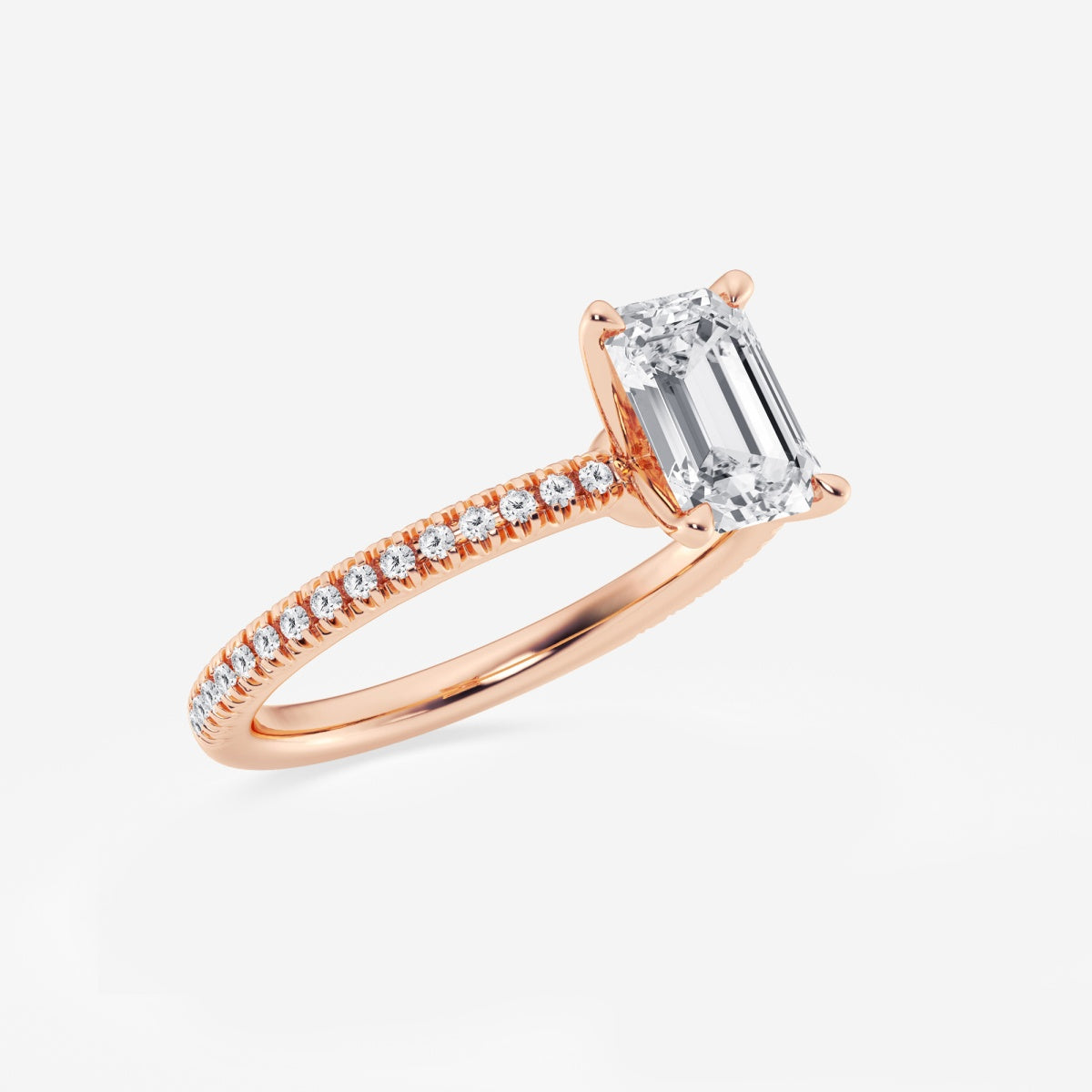 Camila - Scalloped Pave Design Engagement Ring