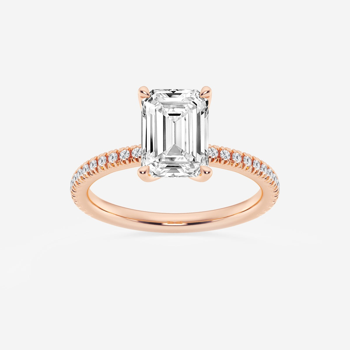Camila - Scalloped Pave Design Engagement Ring