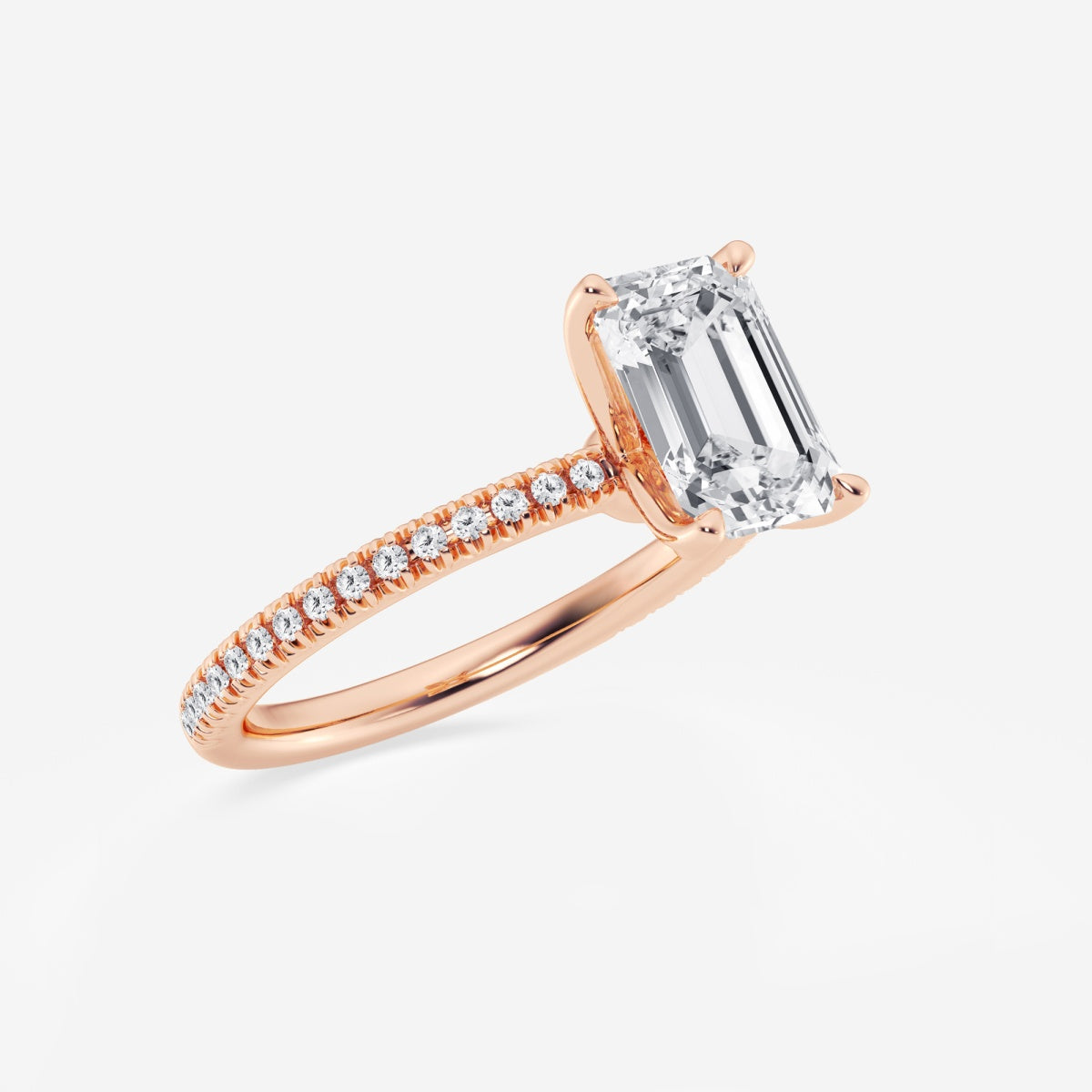 Camila - Scalloped Pave Design Engagement Ring