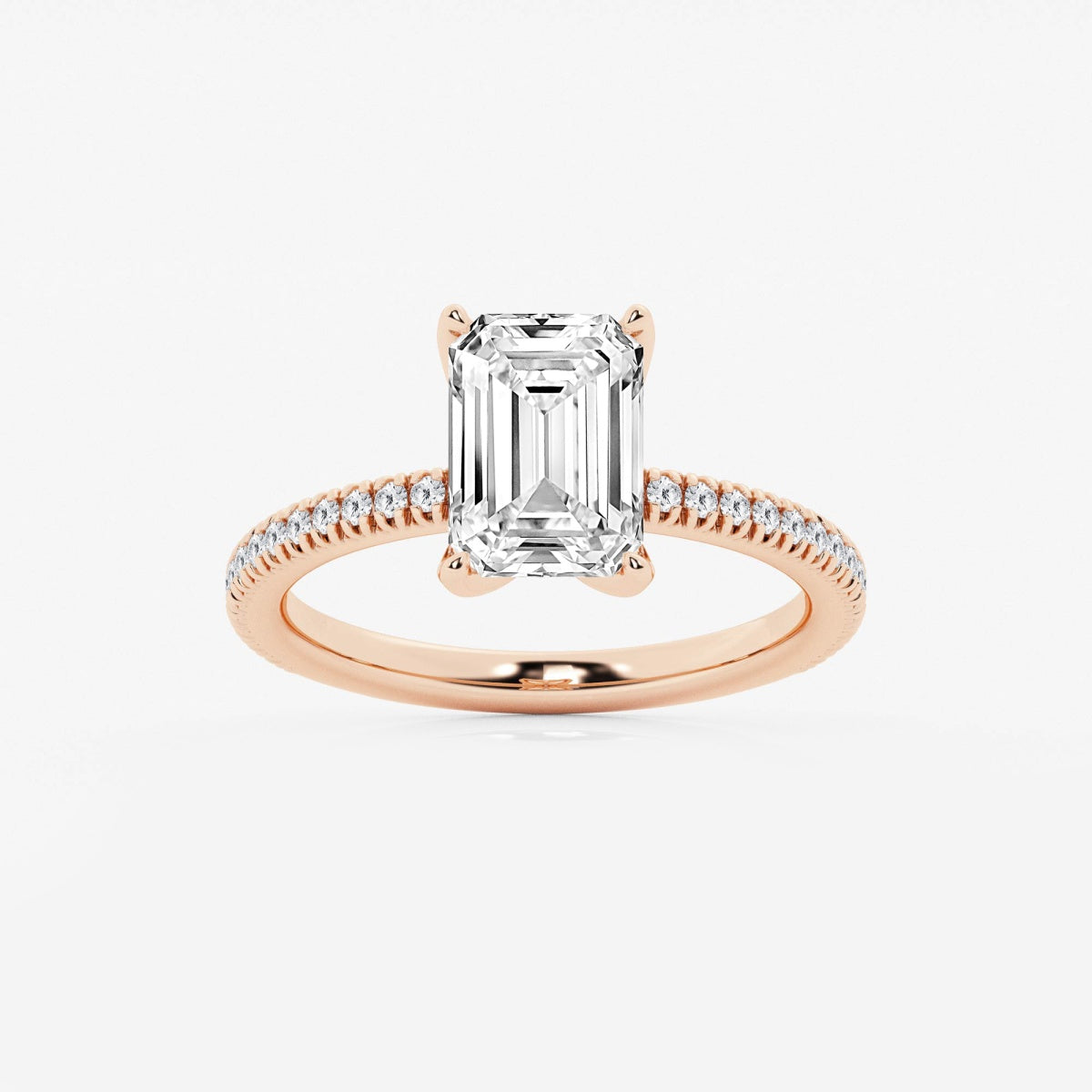 Camila - Scalloped Pave Design Engagement Ring