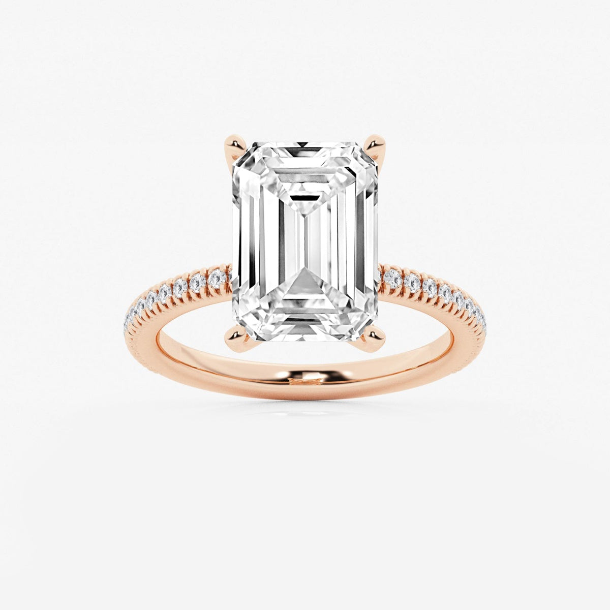 Camila - Scalloped Pave Design Engagement Ring