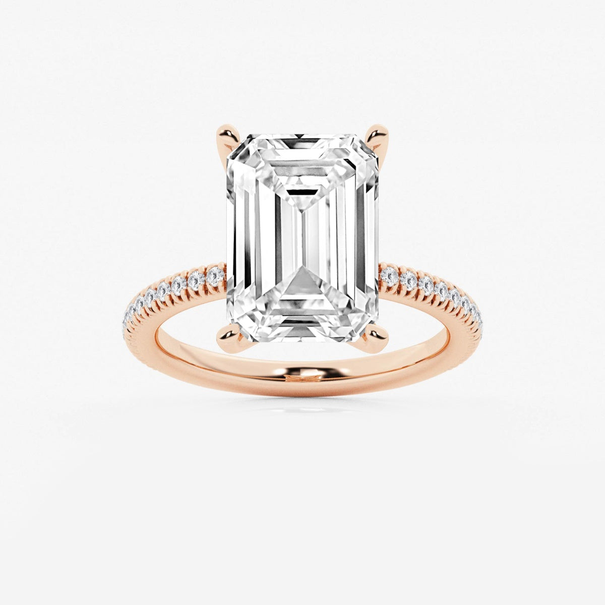 Camila - Scalloped Pave Design Engagement Ring