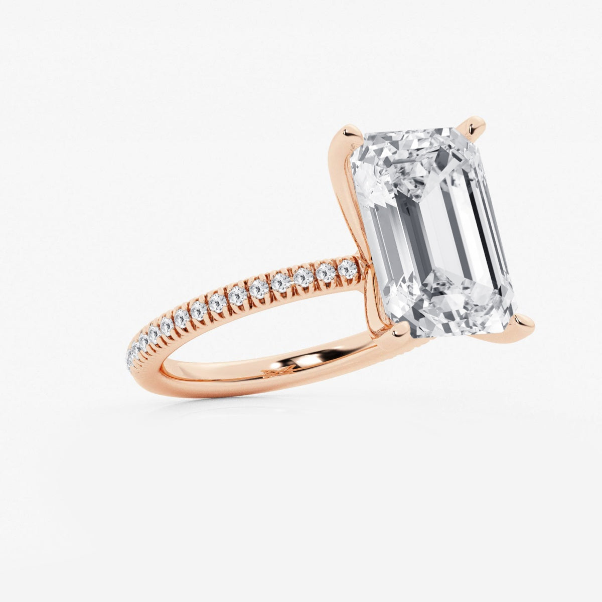 Camila - Scalloped Pave Design Engagement Ring