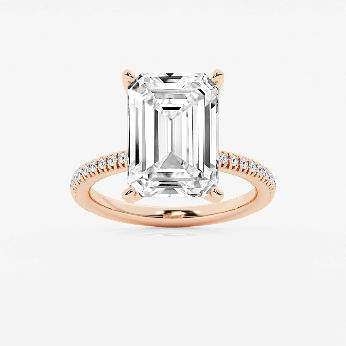 Camila - Scalloped Pave Design Engagement Ring