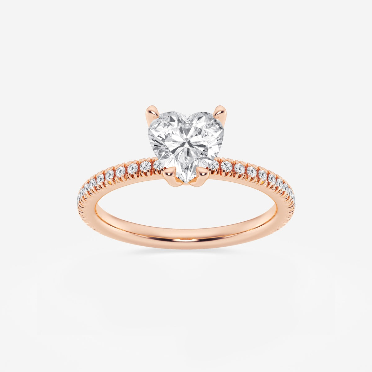 Camila - Scalloped Pave Design Engagement Ring
