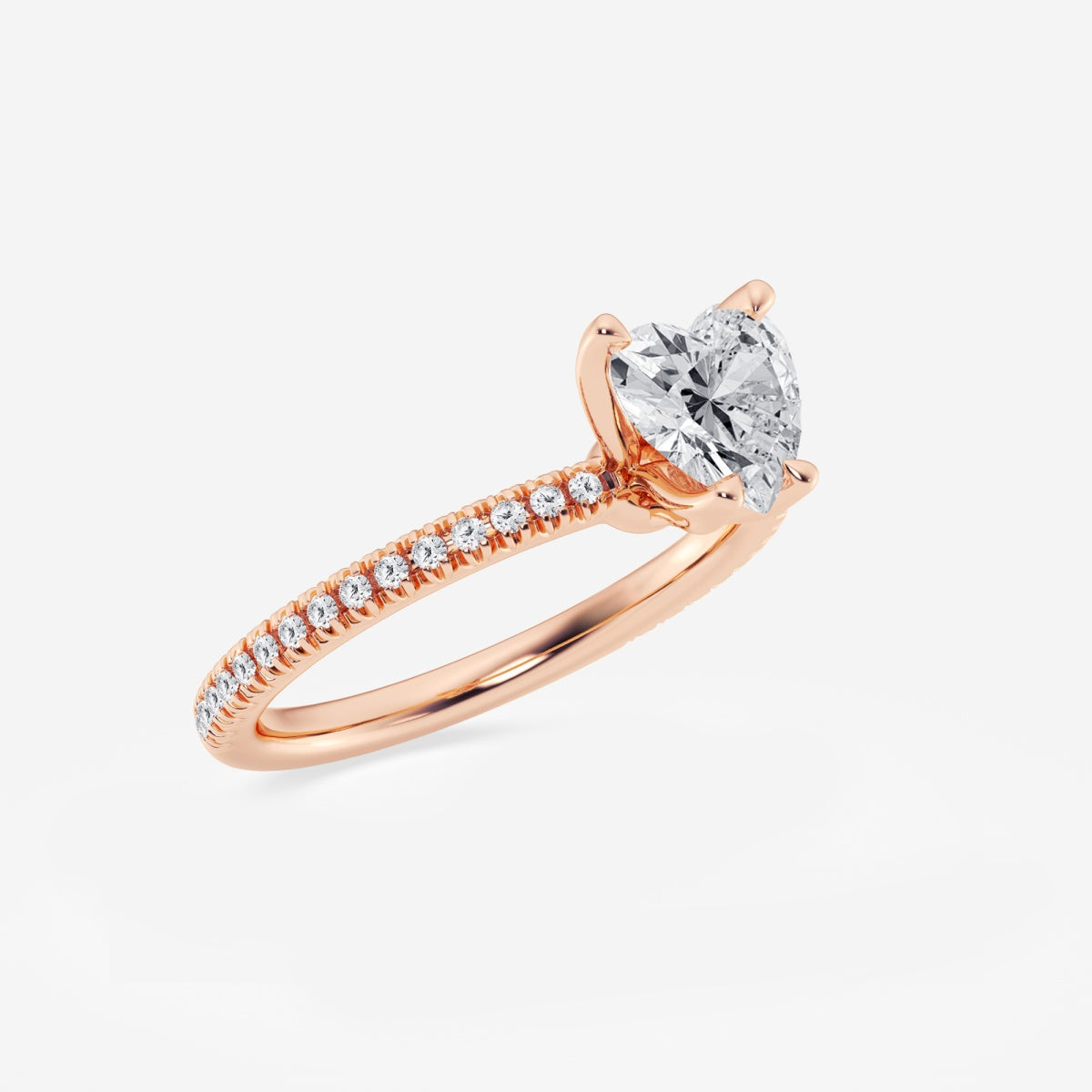 Camila - Scalloped Pave Design Engagement Ring