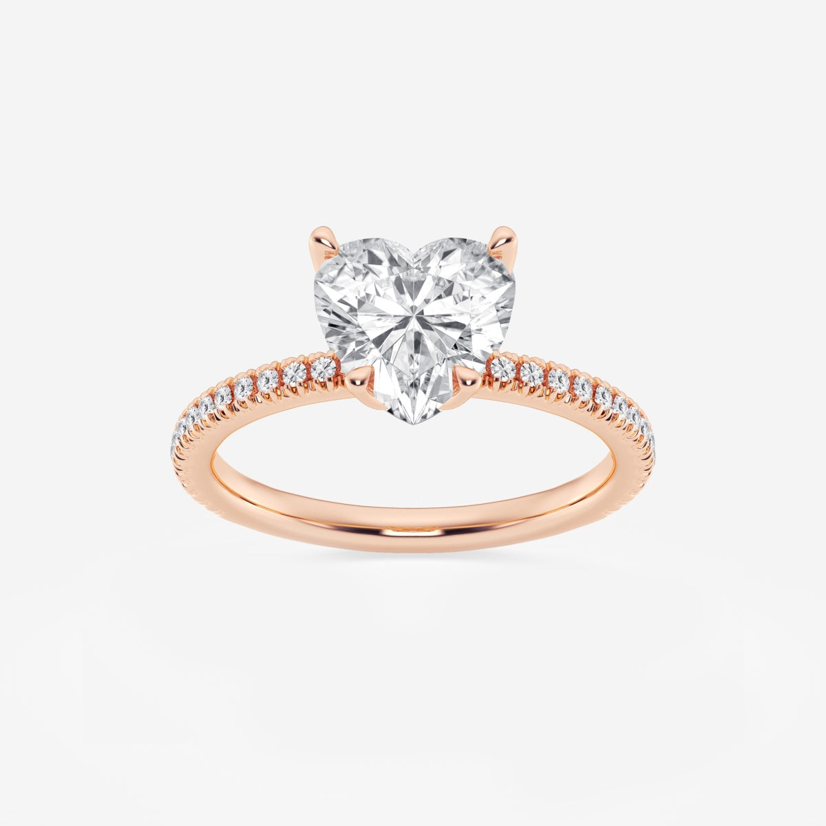 Camila - Scalloped Pave Design Engagement Ring