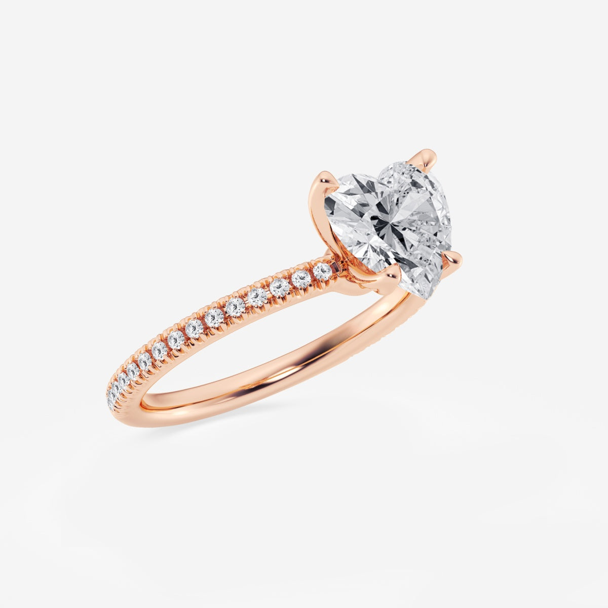 Camila - Scalloped Pave Design Engagement Ring
