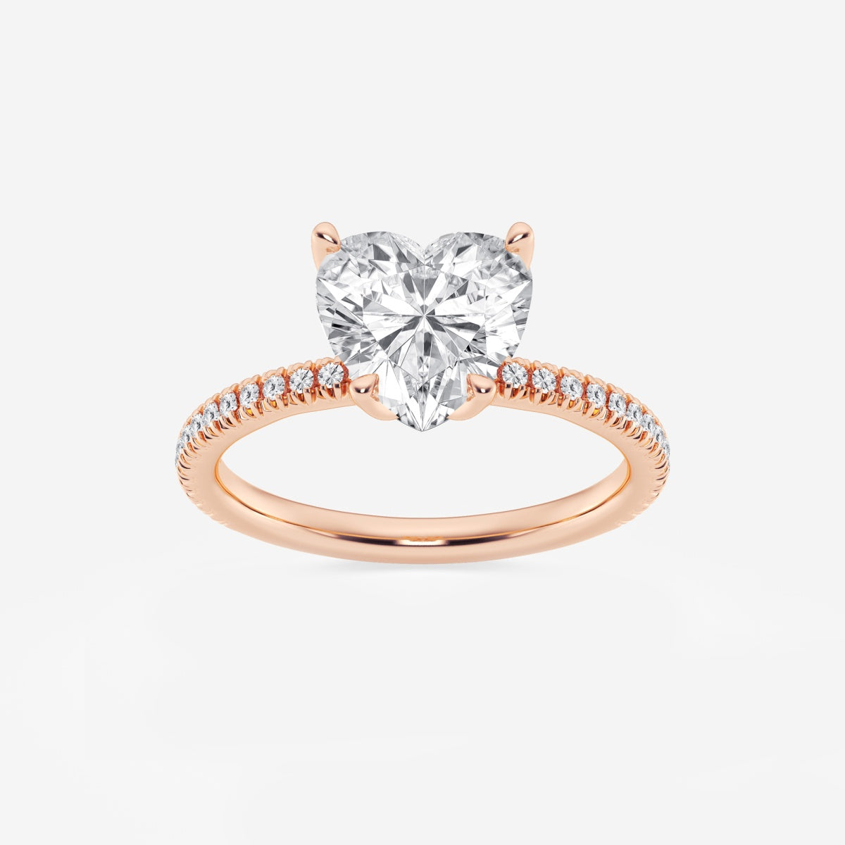 Camila - Scalloped Pave Design Engagement Ring