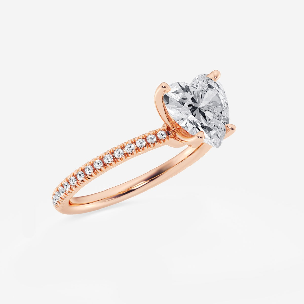 Camila - Scalloped Pave Design Engagement Ring