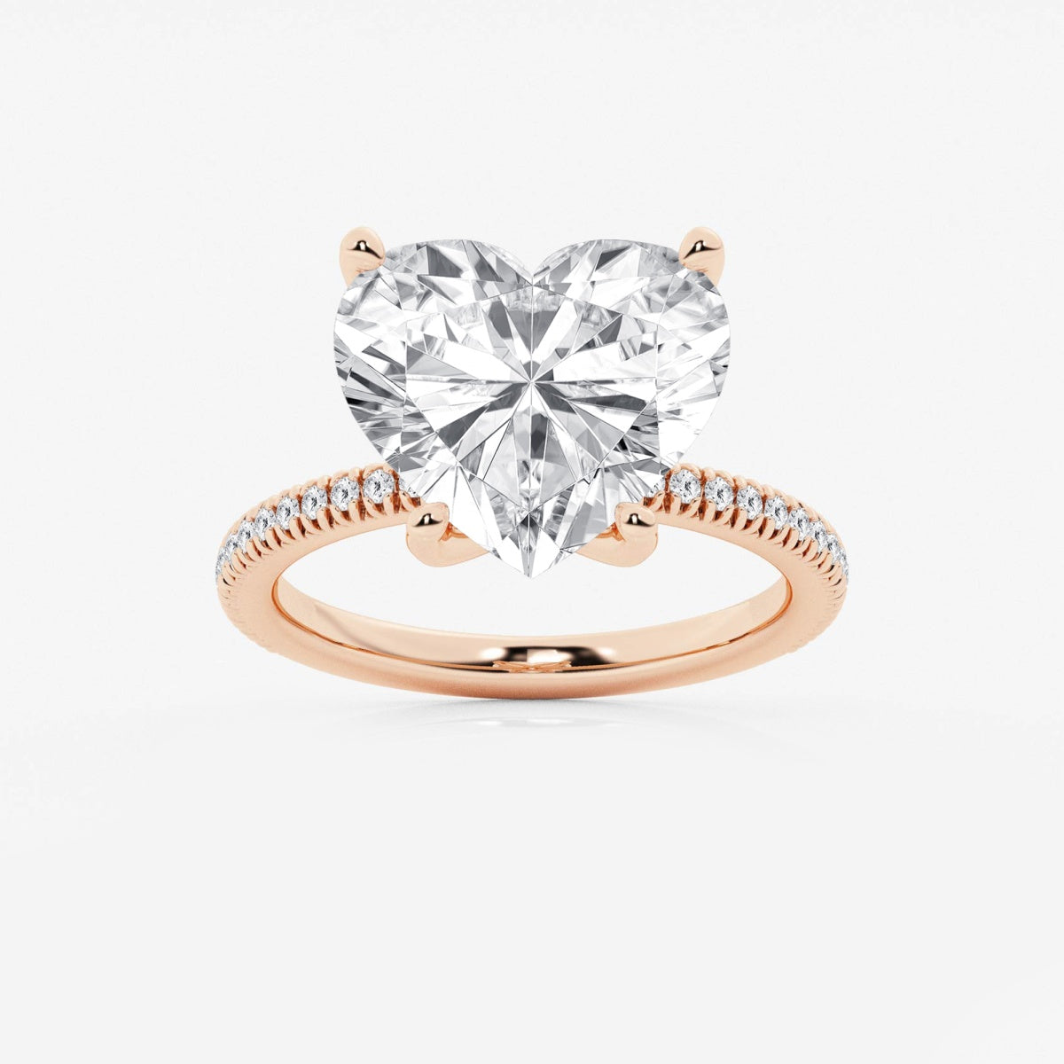 Camila - Scalloped Pave Design Engagement Ring