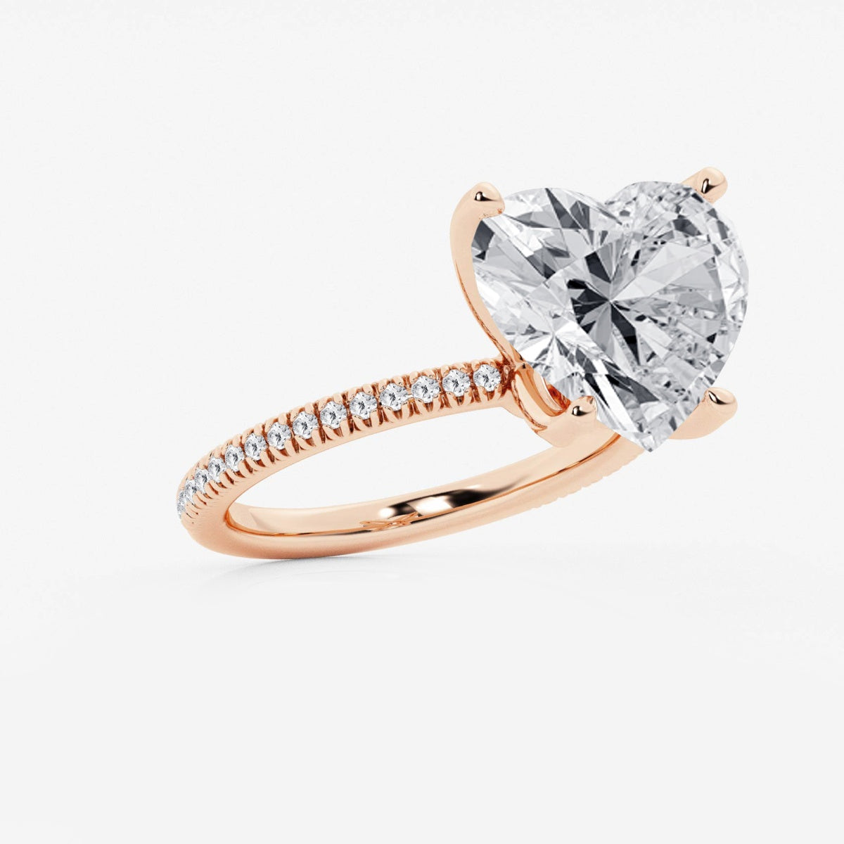 Camila - Scalloped Pave Design Engagement Ring