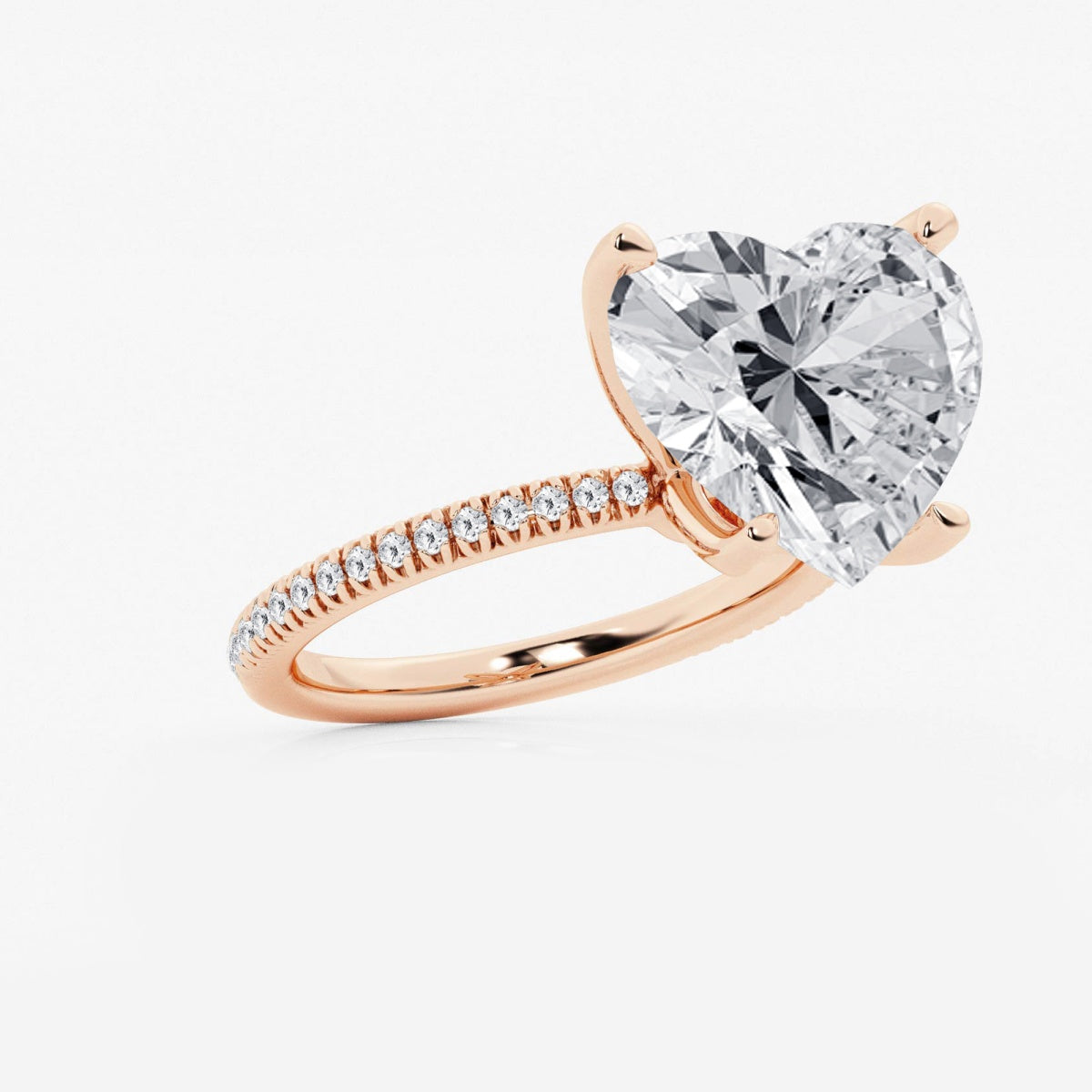 Camila - Scalloped Pave Design Engagement Ring
