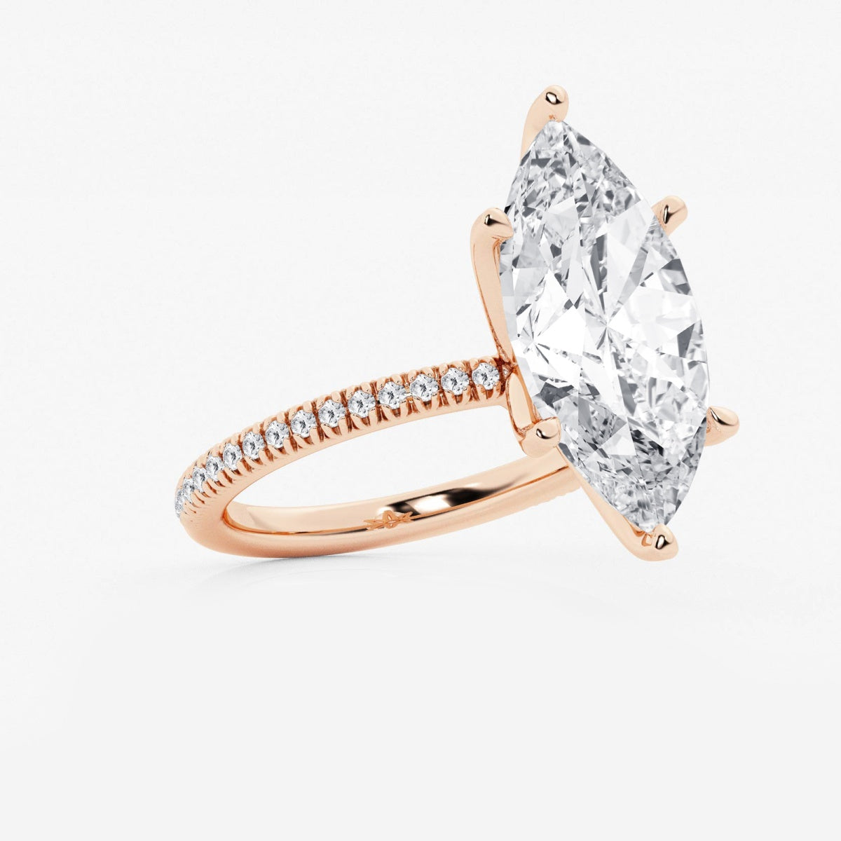 Camila - Scalloped Pave Design Engagement Ring