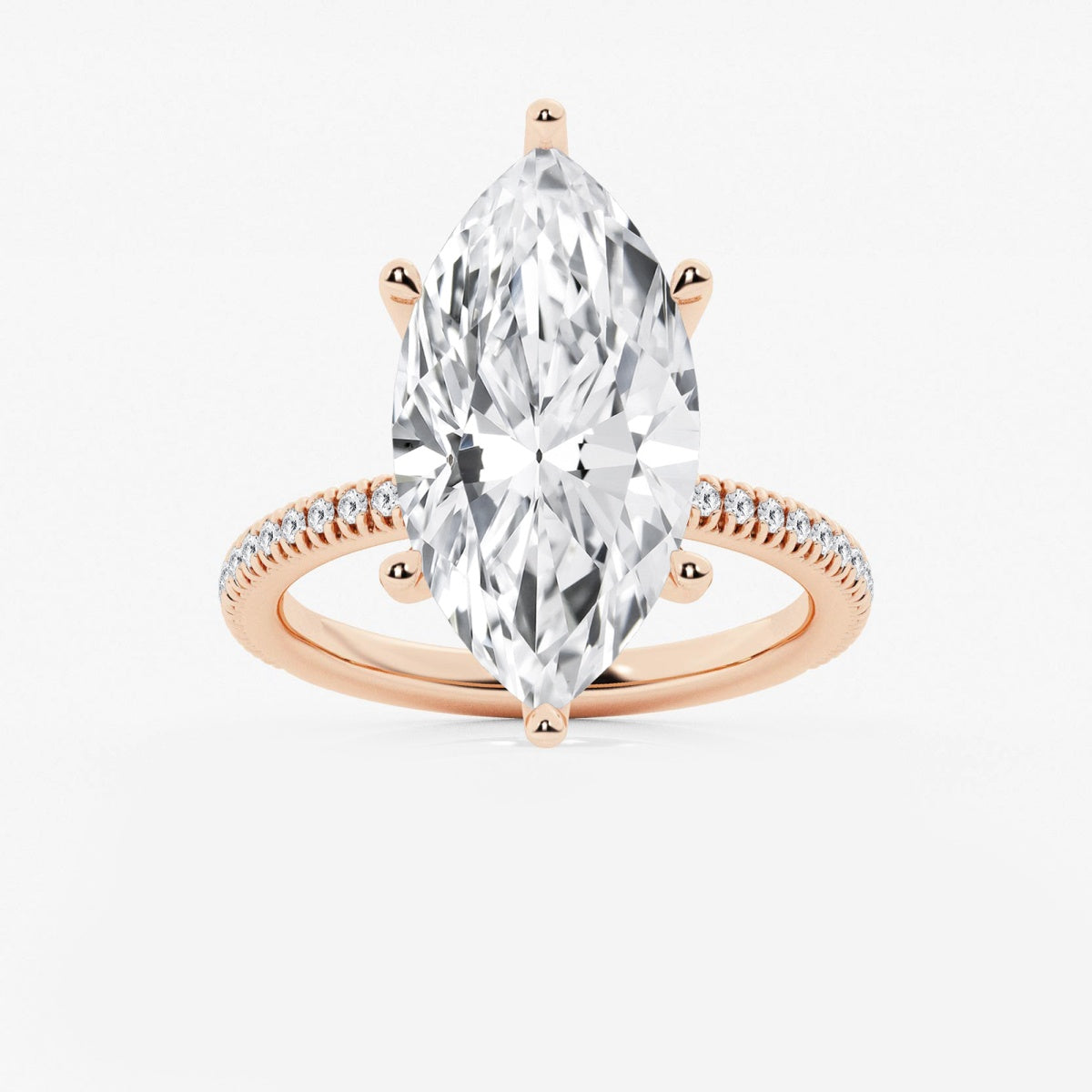 Camila - Scalloped Pave Design Engagement Ring