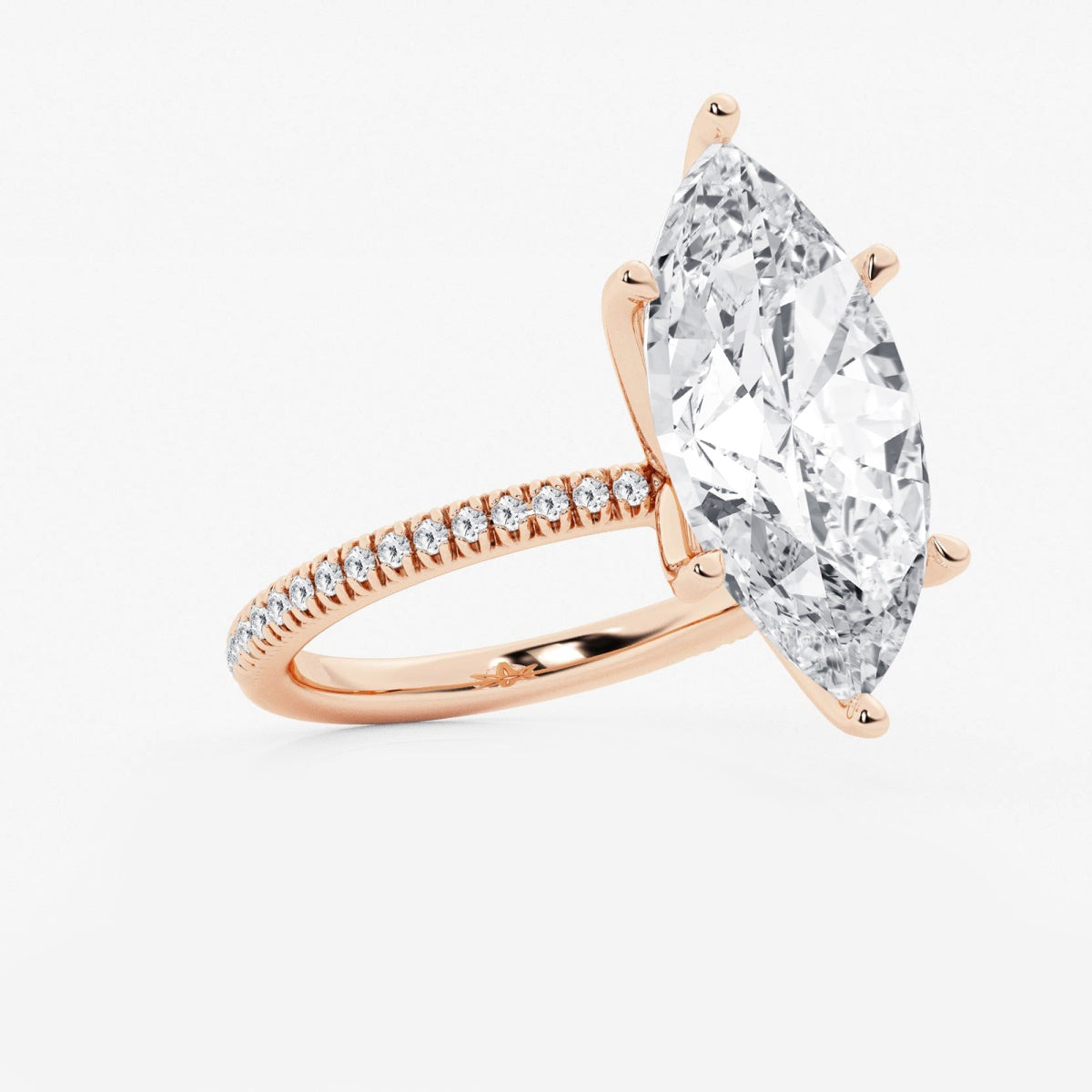 Camila - Scalloped Pave Design Engagement Ring