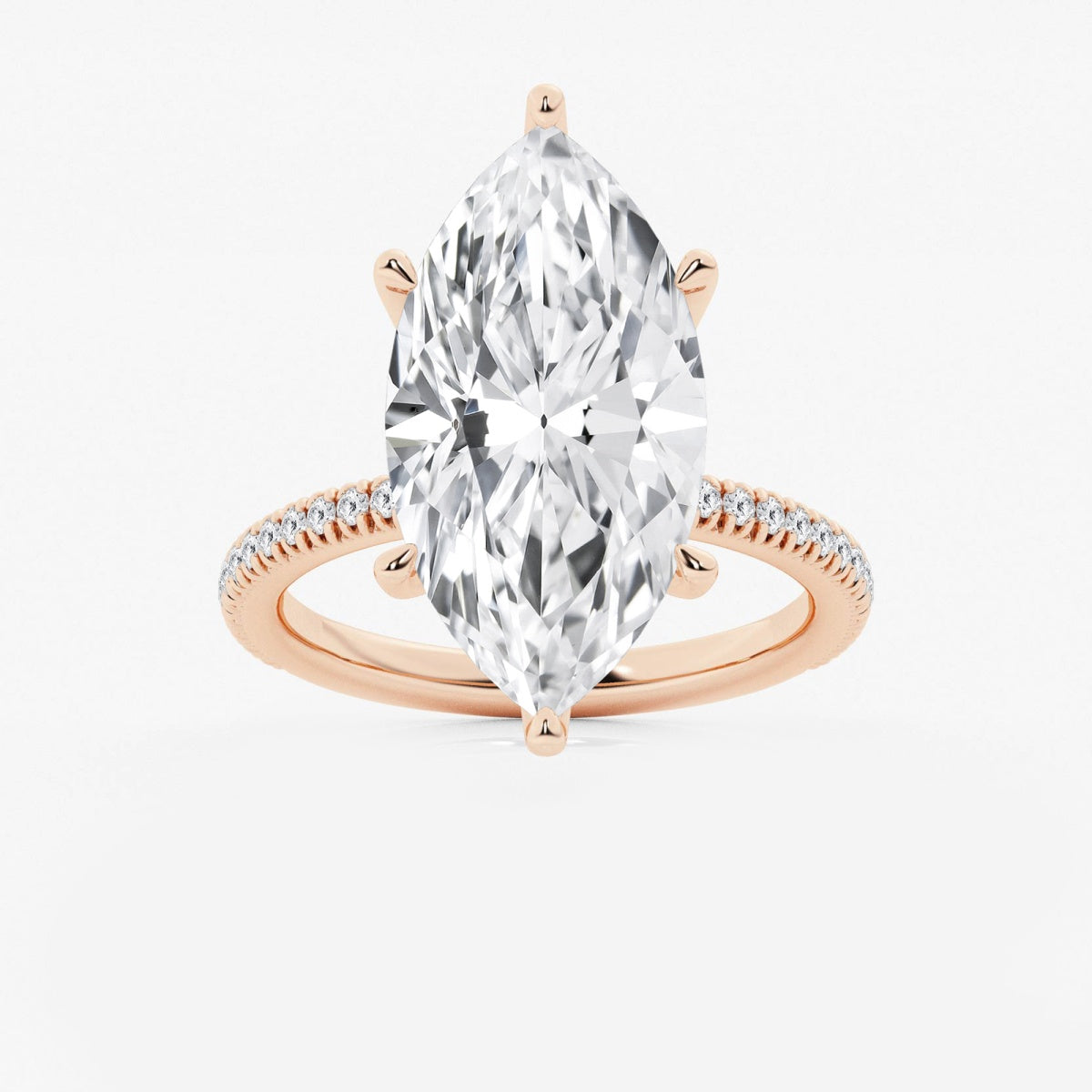 Camila - Scalloped Pave Design Engagement Ring