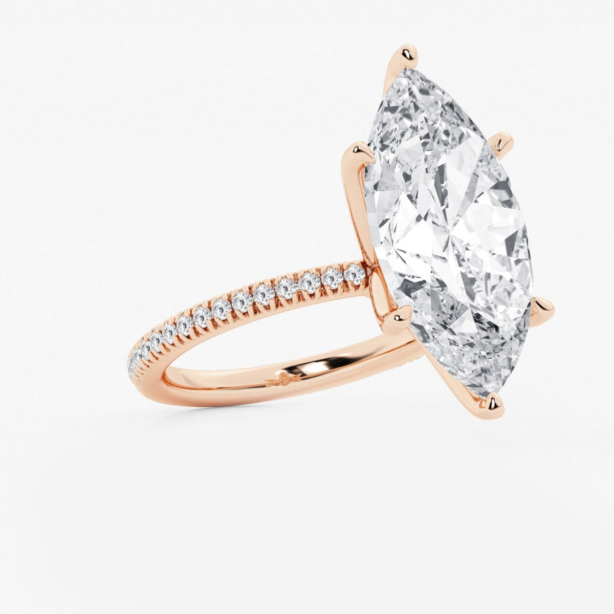 Camila - Scalloped Pave Design Engagement Ring