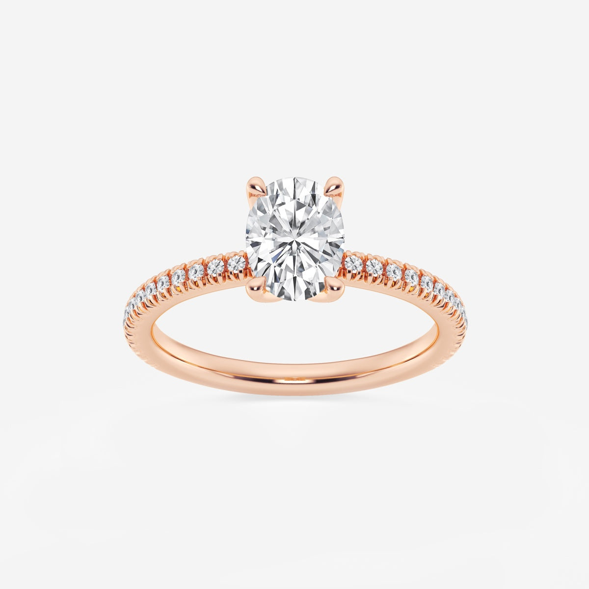 Camila - Scalloped Pave Design Engagement Ring