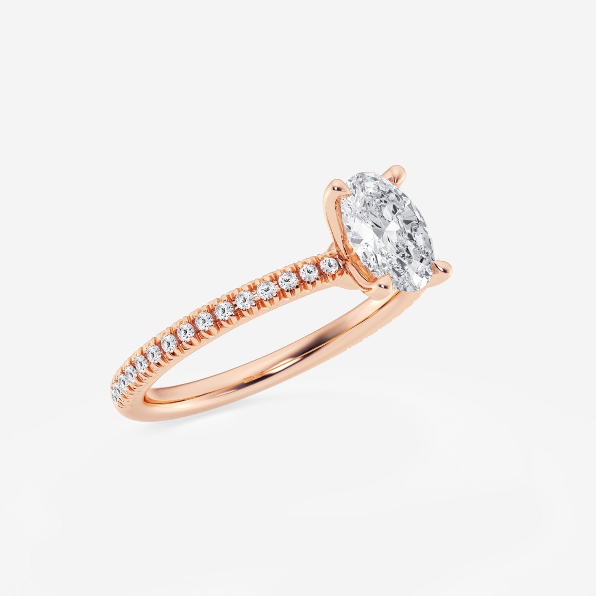 Camila - Scalloped Pave Design Engagement Ring