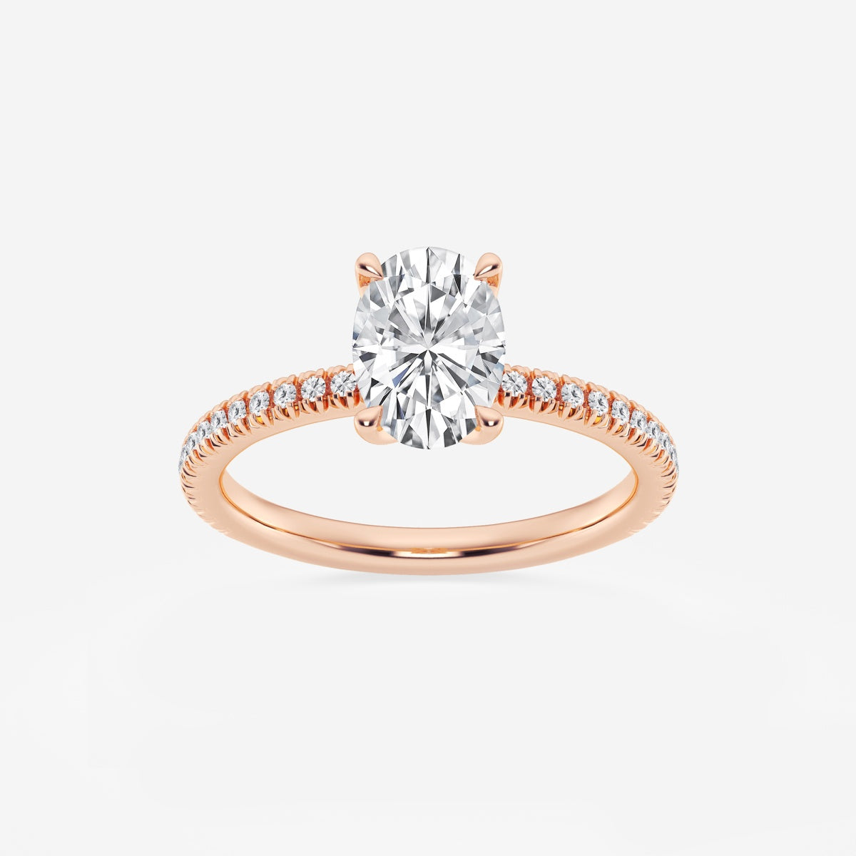 Camila - Scalloped Pave Design Engagement Ring