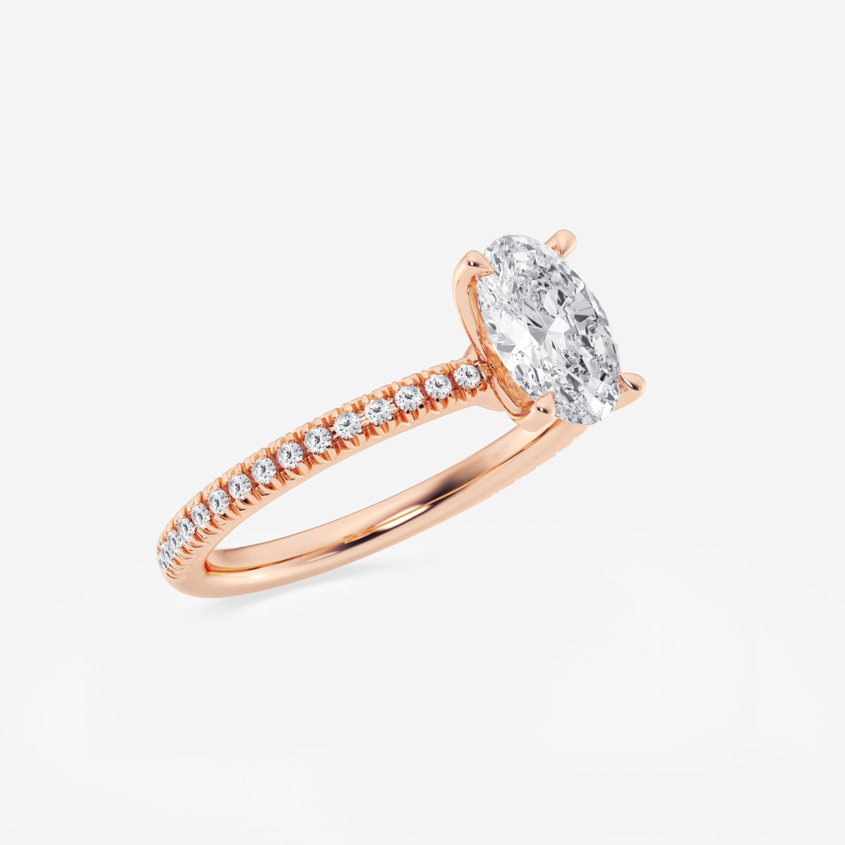 Camila - Scalloped Pave Design Engagement Ring