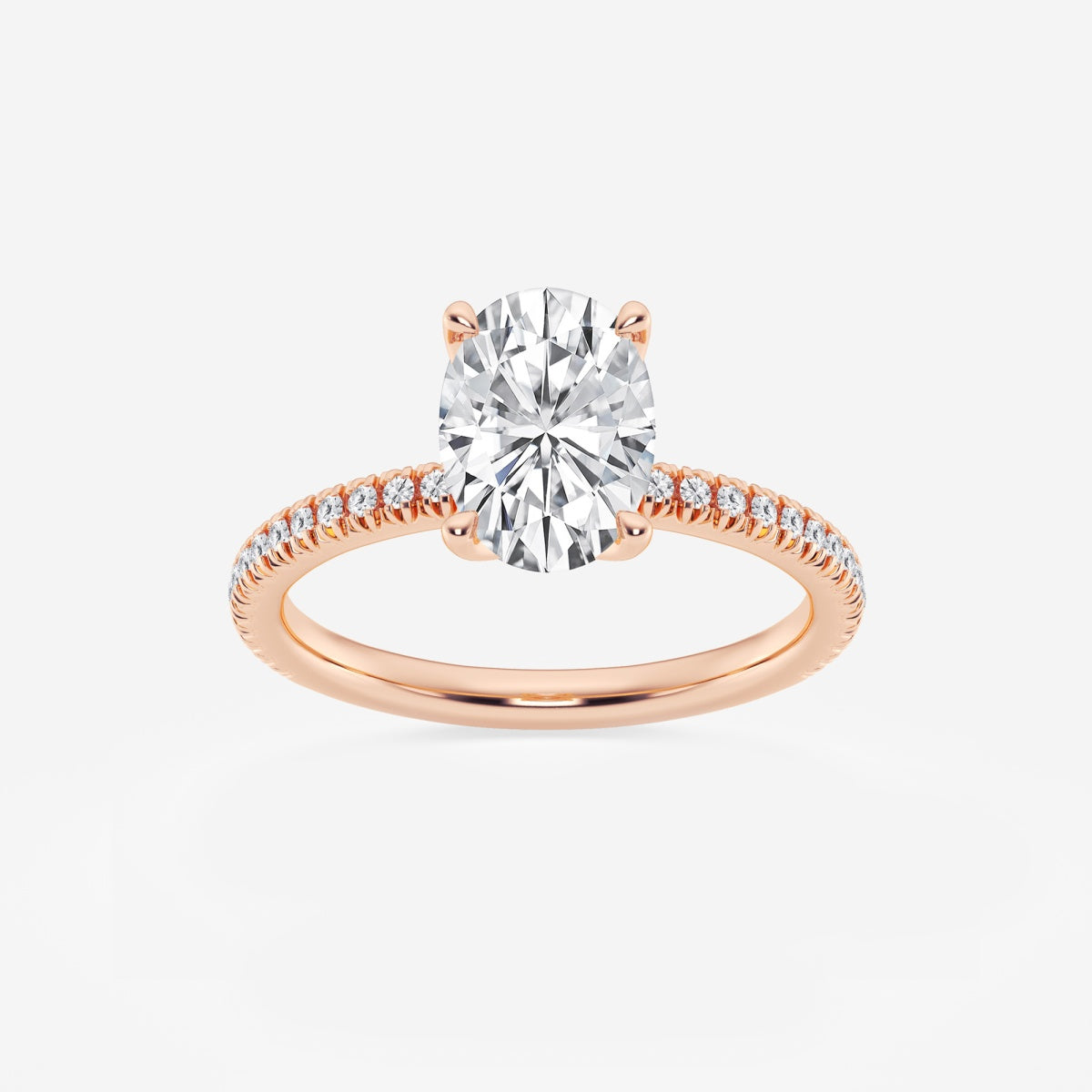Camila - Scalloped Pave Design Engagement Ring
