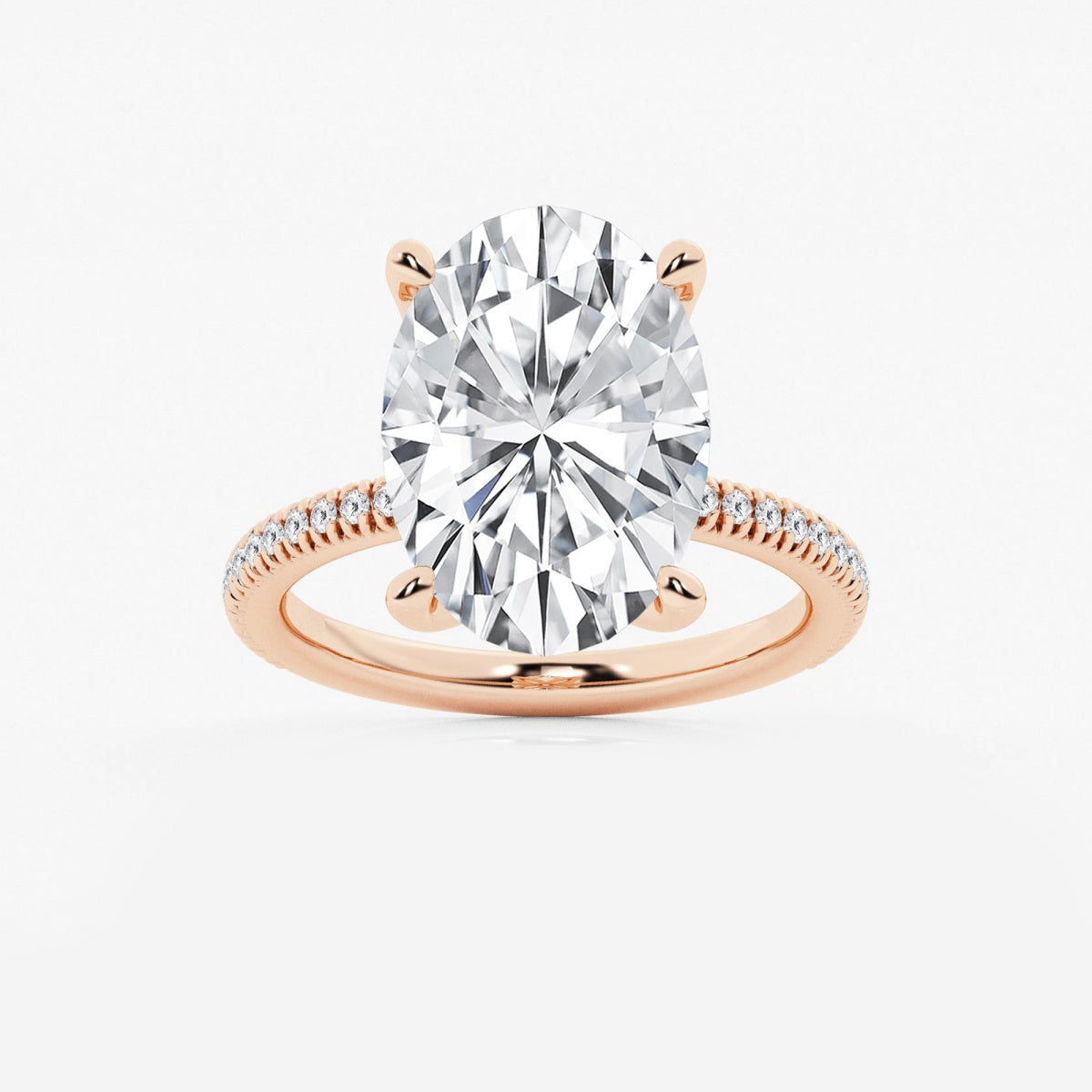 Camila - Scalloped Pave Design Engagement Ring