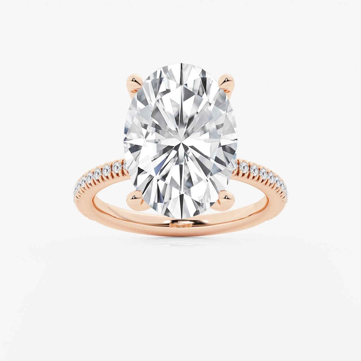 Camila - Scalloped Pave Design Engagement Ring