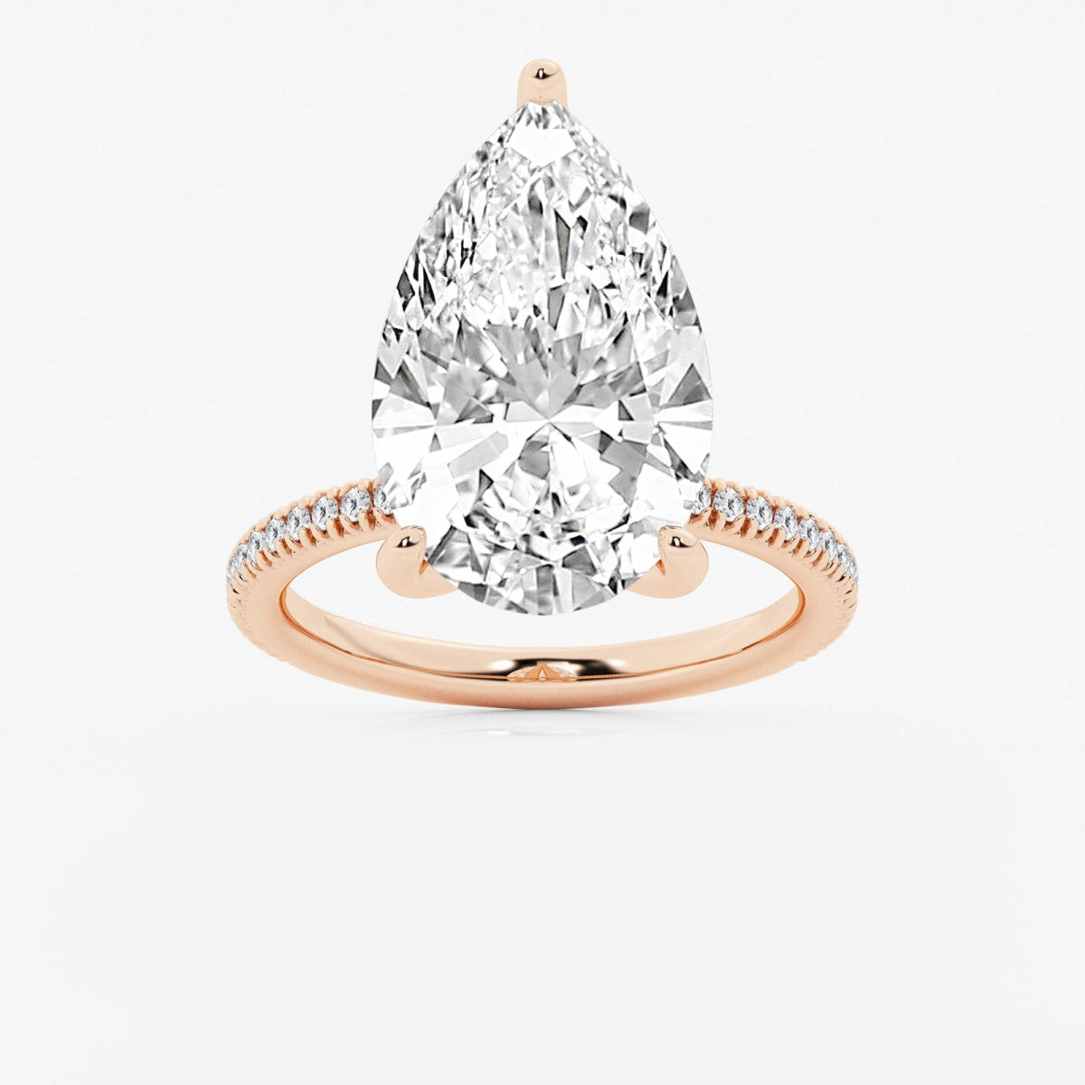 Camila - Scalloped Pave Design Engagement Ring
