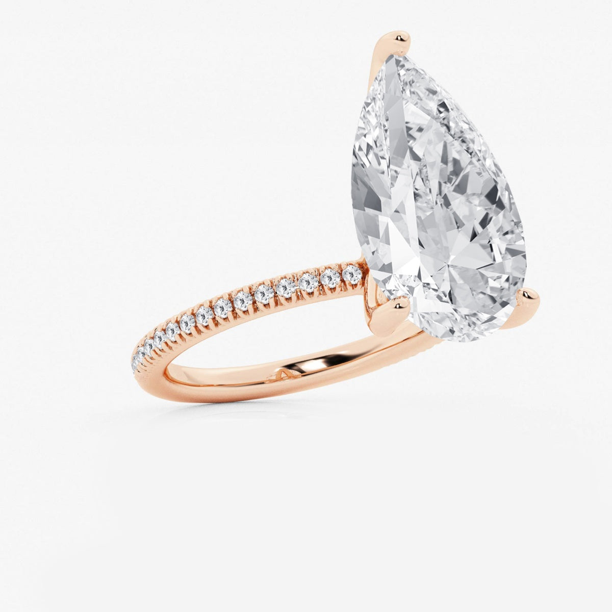 Camila - Scalloped Pave Design Engagement Ring