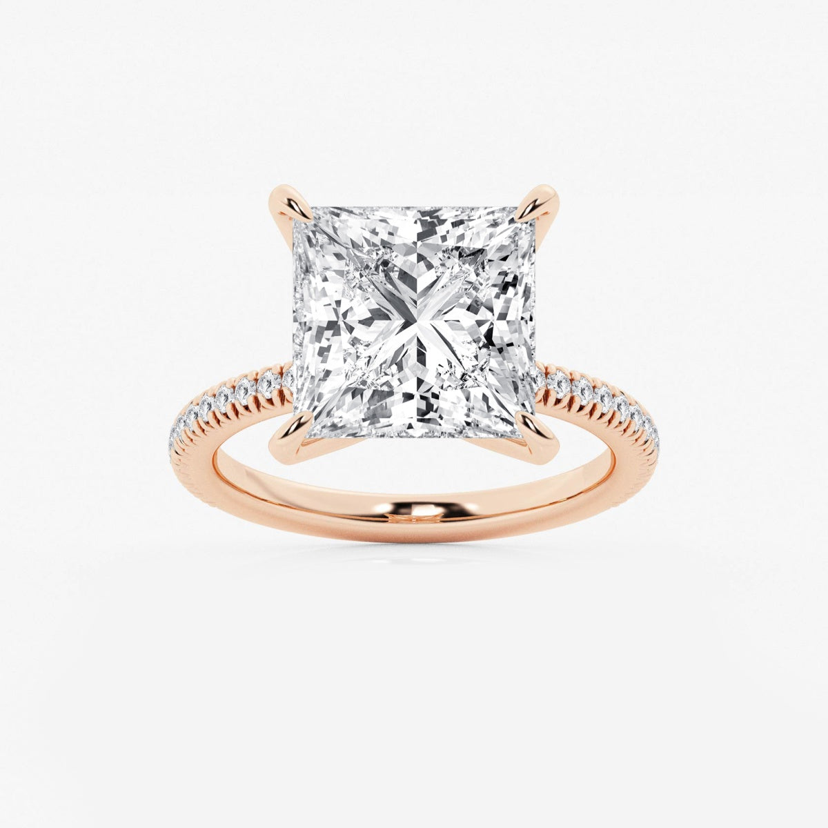 Camila - Scalloped Pave Design Engagement Ring