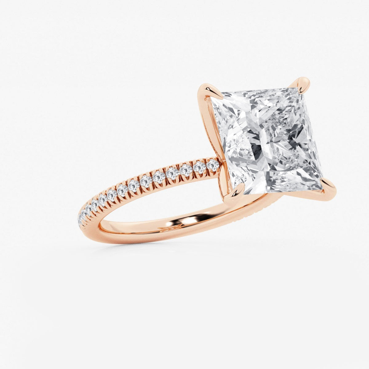 Camila - Scalloped Pave Design Engagement Ring