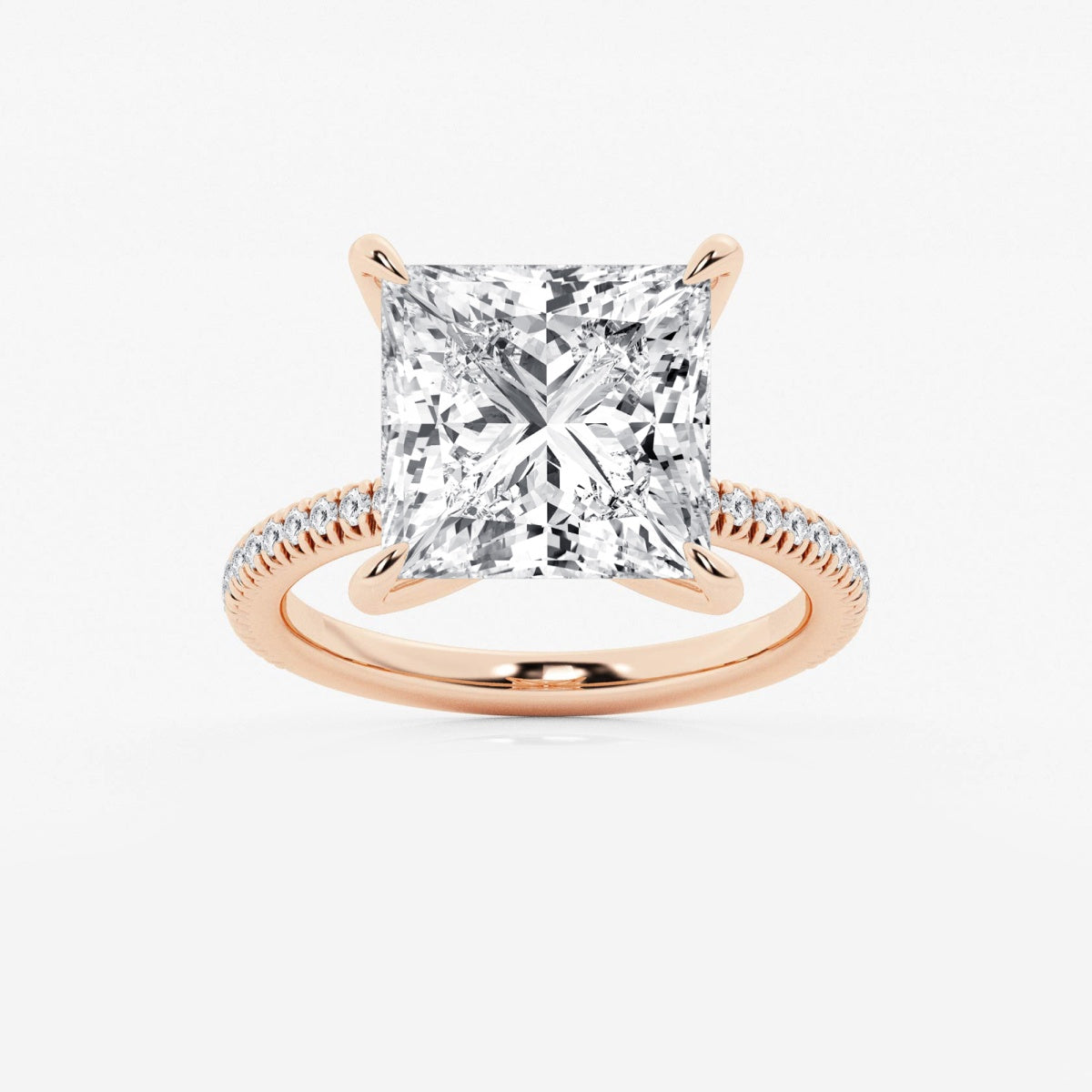 Camila - Scalloped Pave Design Engagement Ring
