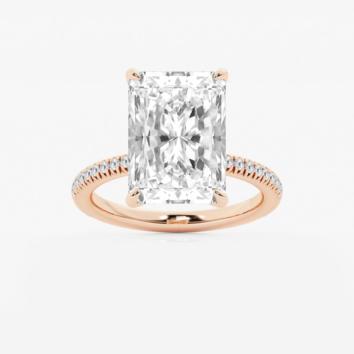 Camila - Scalloped Pave Design Engagement Ring