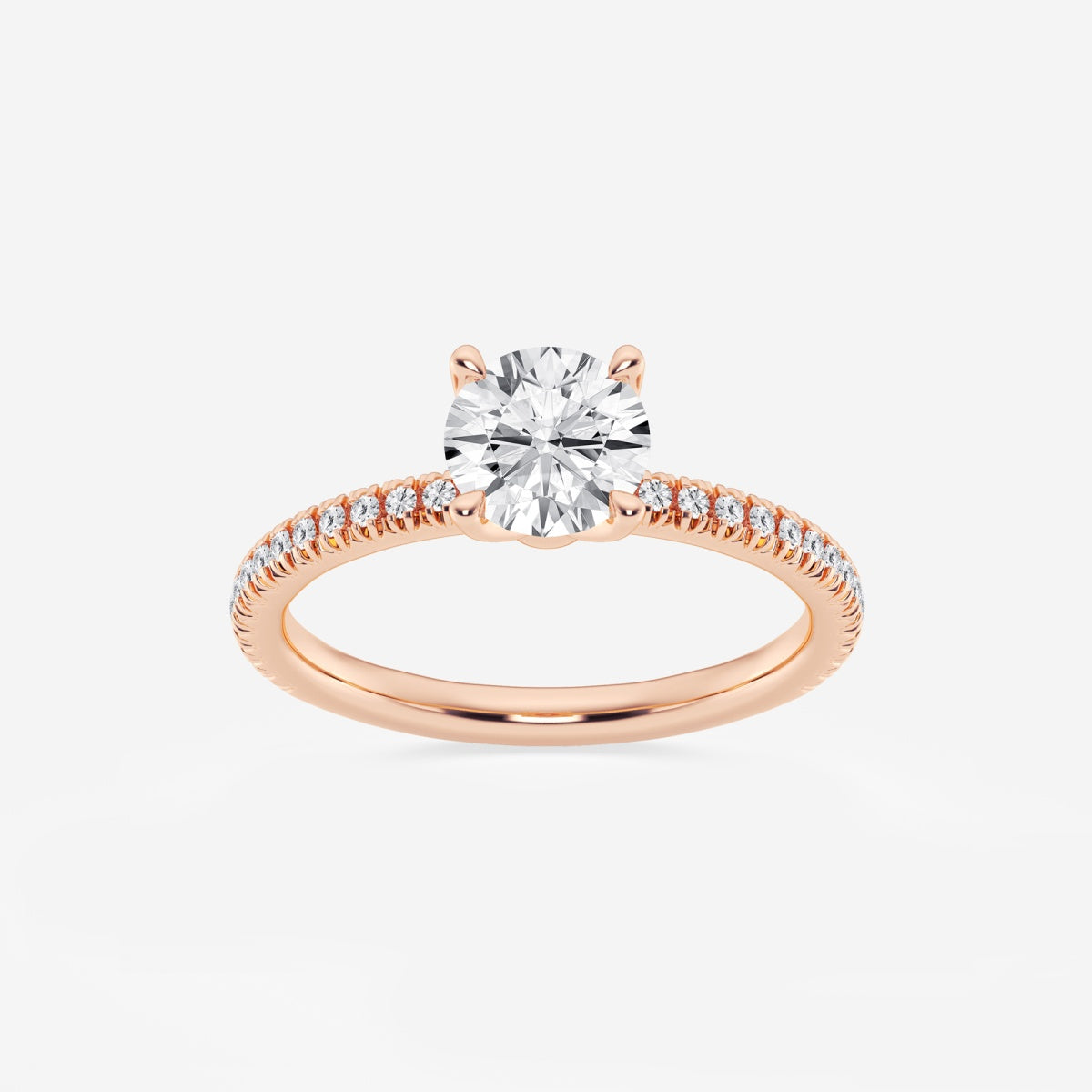 Camila - Scalloped Pave Design Engagement Ring