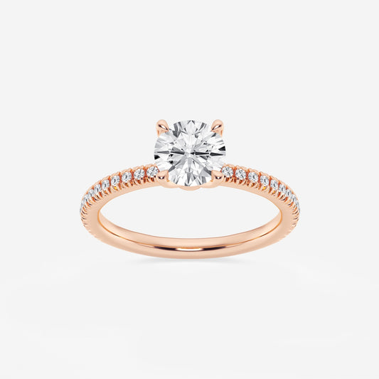 Camila - Scalloped Pave Design Engagement Ring