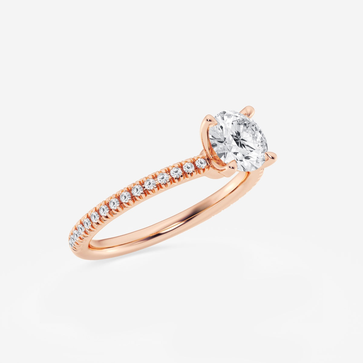 Camila - Scalloped Pave Design Engagement Ring