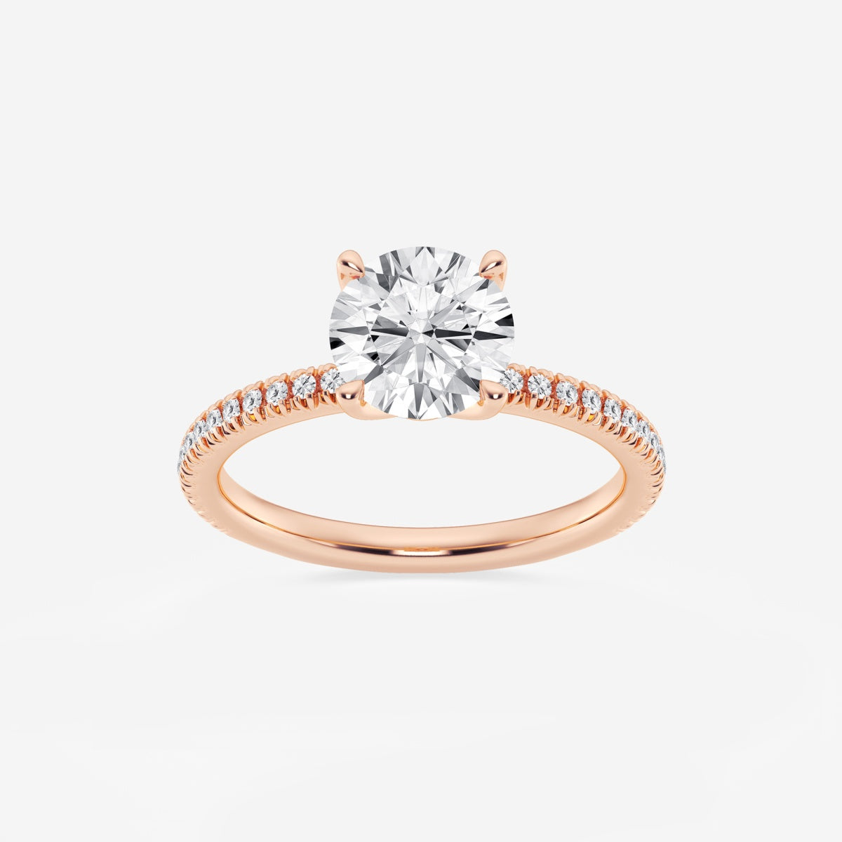 Camila - Scalloped Pave Design Engagement Ring